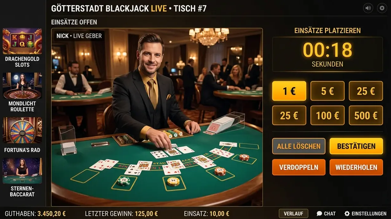 Live Casino bei Viking Luck